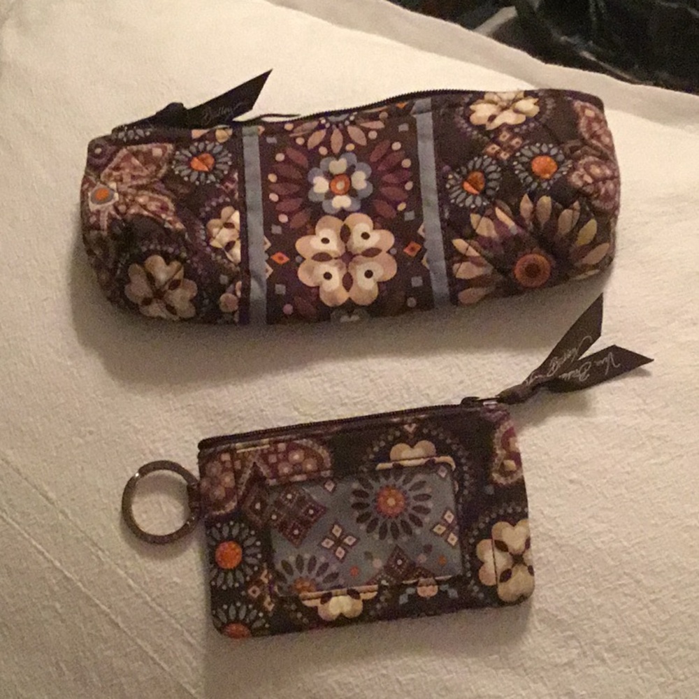 Cosmetic bag and change purse